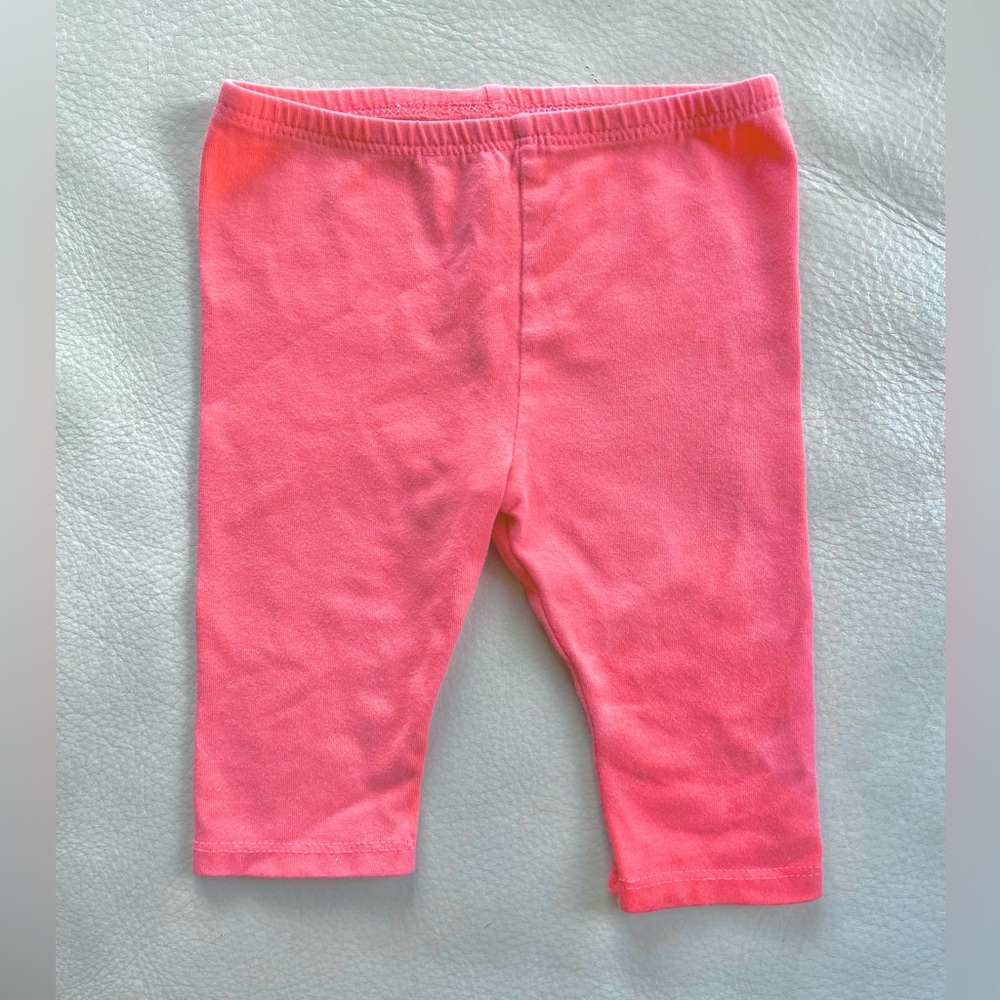 10/$25💥Baby Girl Pretty Coral Leggings, Soft Stretch Cotton, Circo